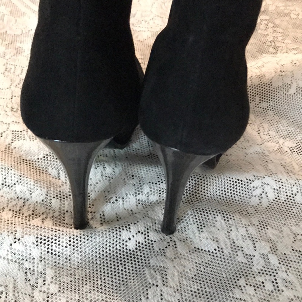 BCBG LEATHER SUEDE PLATFORM BOOTS - Picture 8 of 12